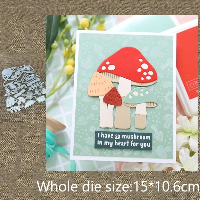 

Новый дизайн: металлическая вырубная форма-трафарет для вырезания грибов и растений, для скрапбукинга, альбомов, бумажных открыток, тиснения