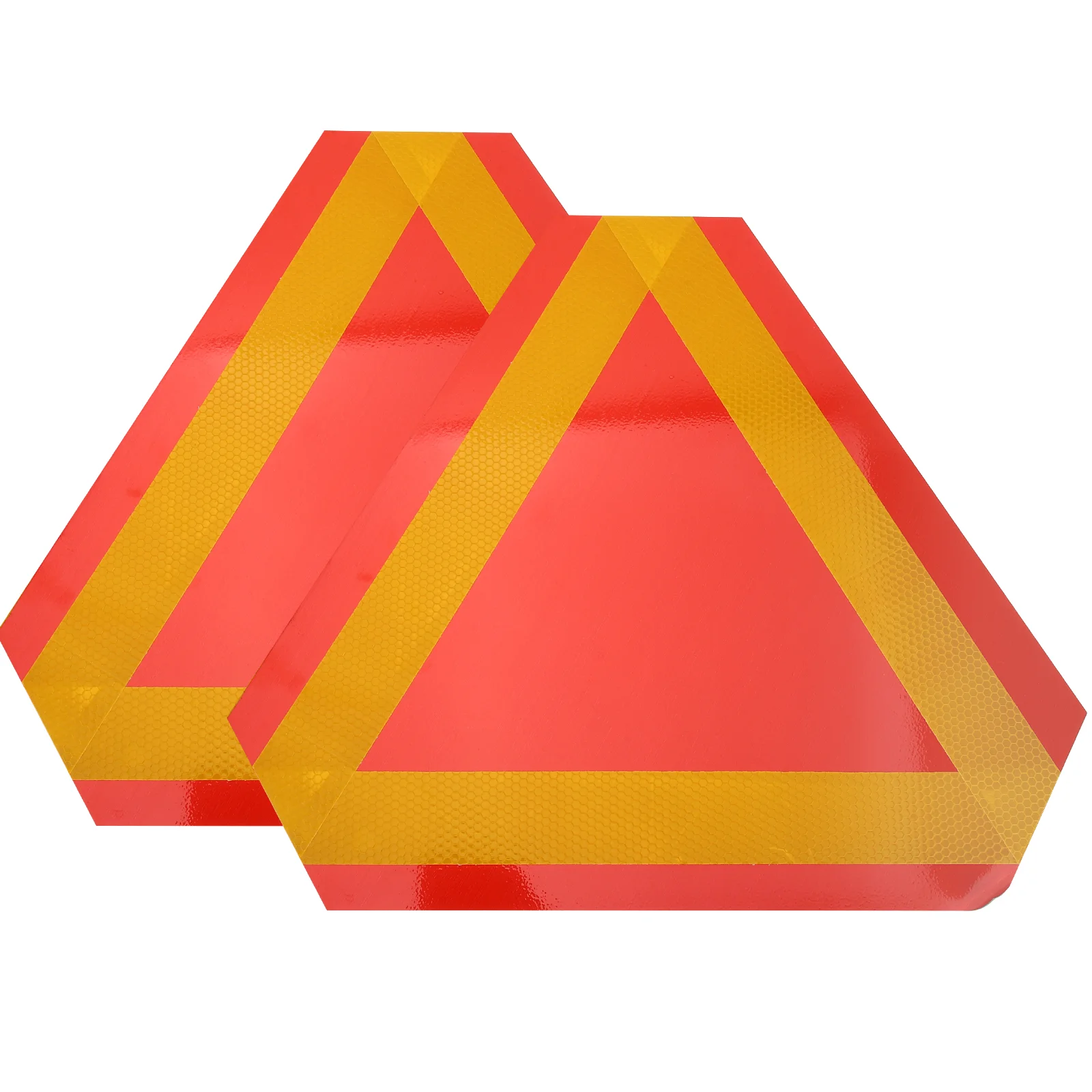 

2 Pcs Triangular Reflector Car Flag Slow Moving Vehicle Triangle Sign Reflectors Warning The
