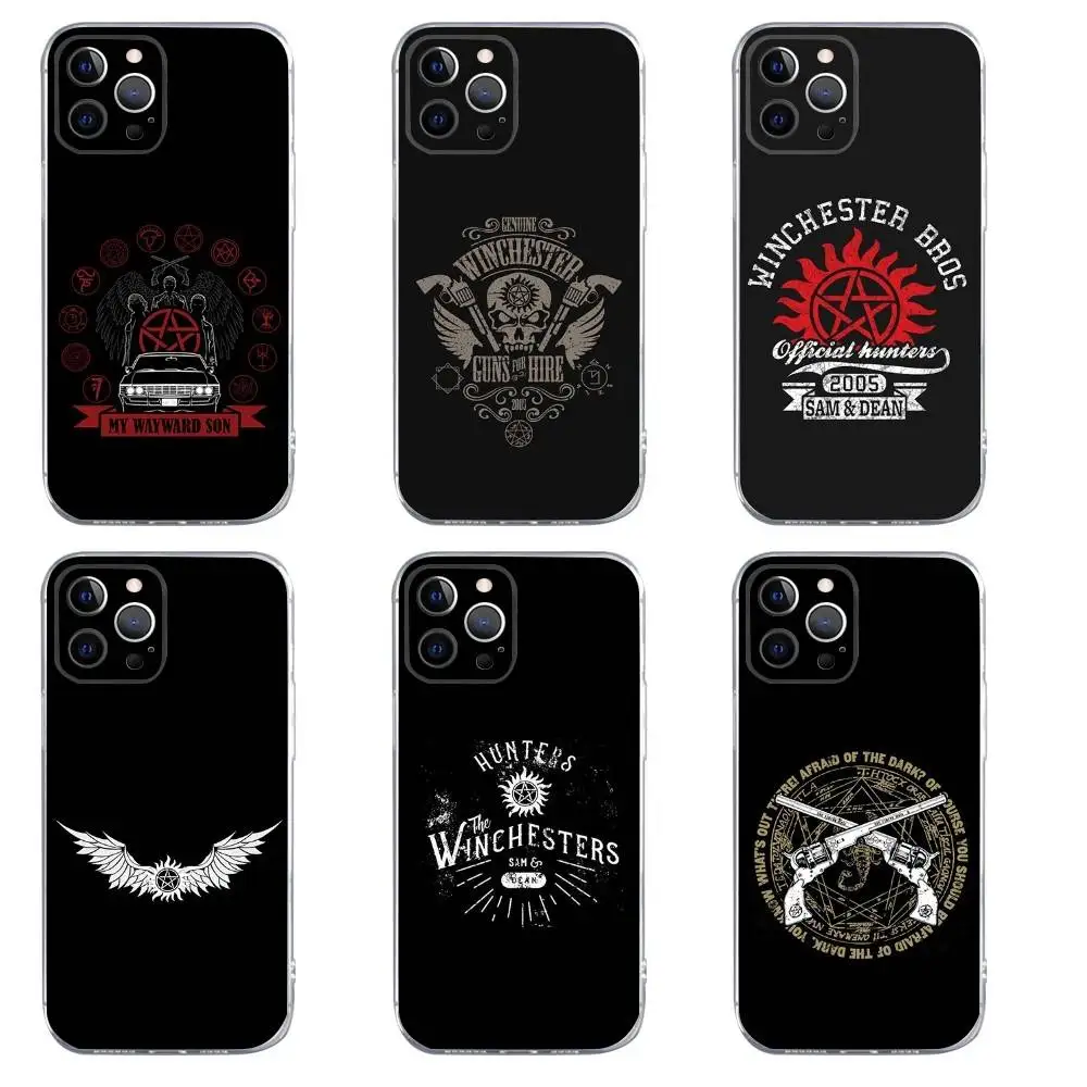 

S-Supernatural SPN Dean And Sam Phone Case For iPhone 16,15,14,13,12,11,Pro,Max,Xs,Xr,X,7,8,Plus,Mini Silicone Clear Cover