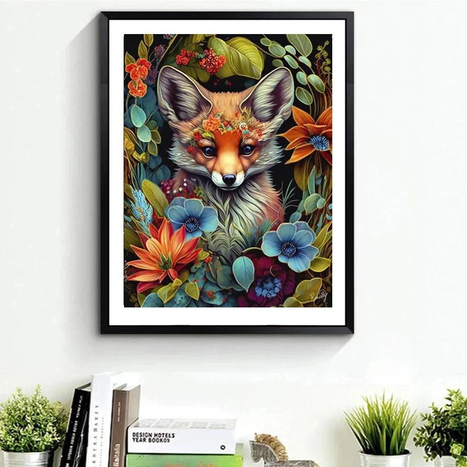 DIY Diamond Painting Flowers Animals New 2024 Cross Stitch Mosaic Panda Raccoon Elephant Cat Diamond Embroidery Sale Home Decor