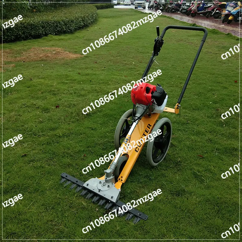 Hand-pushed lawn mower Multifunctional four-stroke small lawn mower Reclaiming garden agricultural orchard lawn mower