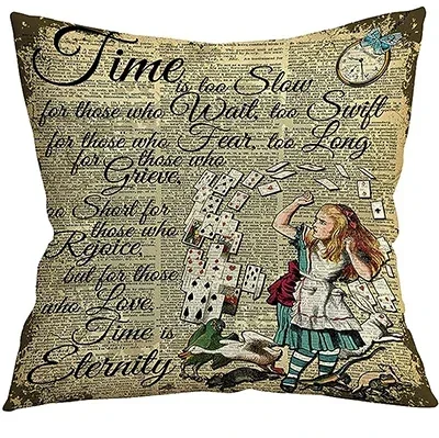 Decorative Pillowcase Vintage Art Inspirational Quotes Throw Pillowcase Gift Girl Room Sofa Decoration 45x45 pillow case