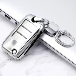 Soft TPU Car Folding Flip Key Case Cover Keychain for Roewe RX5 MG3 MG5 MG6 MG7 MG ZS GT GS 350 360 750 W5 Shell Accessories