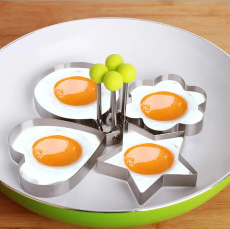 New Stainless Steel Fried Egg Mold Heart Pancake Maker Breakfast Baking Omelette Rings Cooking Tools Kitchen Accessories Gadget