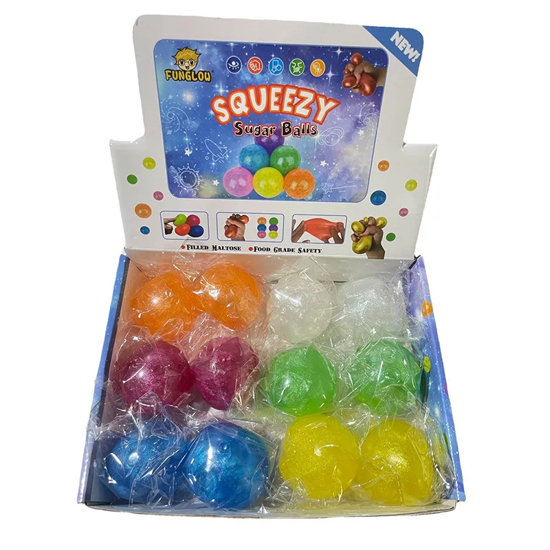 Squishy Pearlescent Pearl Clear Malt Syrup Balls Stress Balls Anti-Stress Fingertip Irritability Adult Stress Relief Kids Toys