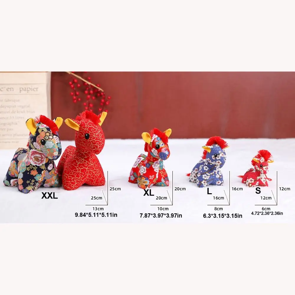 Kulturelles und kreatives Jahr des Pferdes, Beutel, Glückssymbol, niedliches chinesisches Sternzeichen-Pferdestickdesign