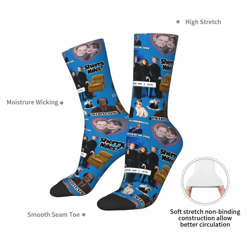 Y2K Frasier Harajuku Super Soft Stockings All Season Long Socks Accessories For Man'S Woman'S Gifts