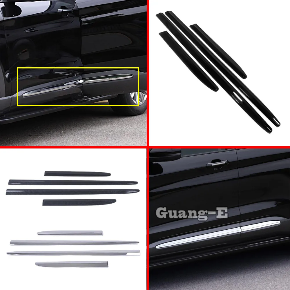 

Car Side Cover Body Door Trim Strip Molding Stream Panel Bumper Stick Parts 4PCs For Ford Explorer U625 2019 2020 2021 2022 2023