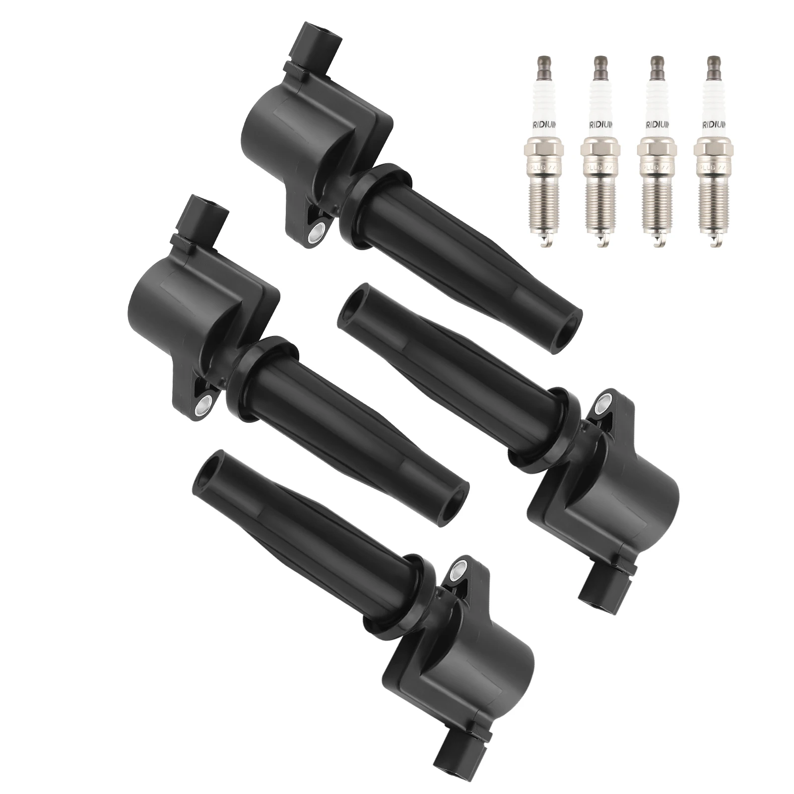 

4X Ignition Coil & 4X Spark Plugs For Lincoln MKZ Mercury Mariner Ford Escape L4