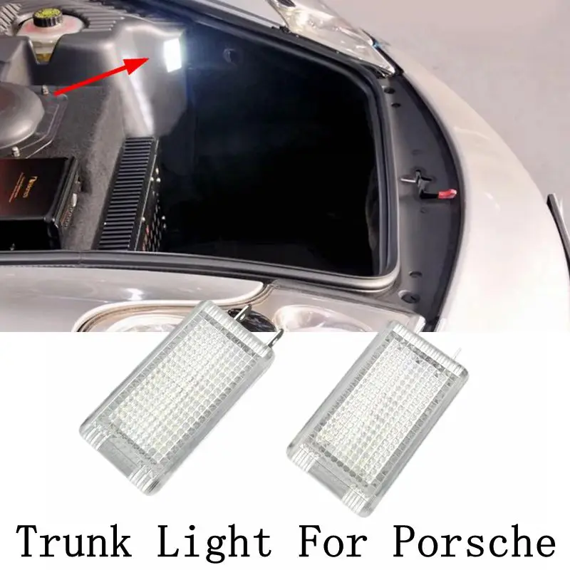 2PCS For Carrera 911 964 993 996 997 996T 997T GT3 Carrera GT Boxster Cayman 986 987 LED Trunk Luggage Compartment Lamp
