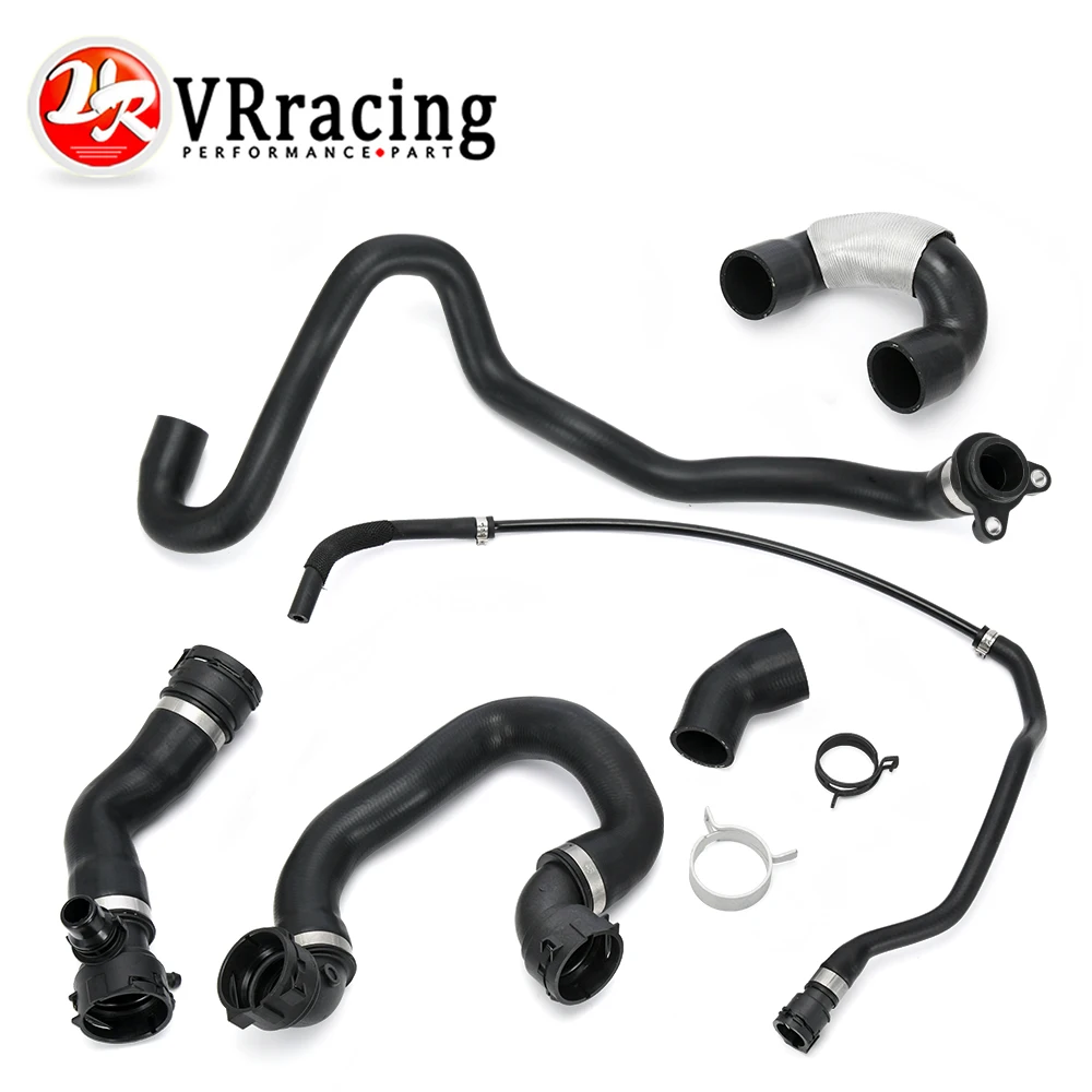 6PCS Radiator Coolant Water Hose Pipe Kit 17127564480 / 11537516414 / 11537545665 For 06-13 BMW E82 E84 E88 E89 E92 E93