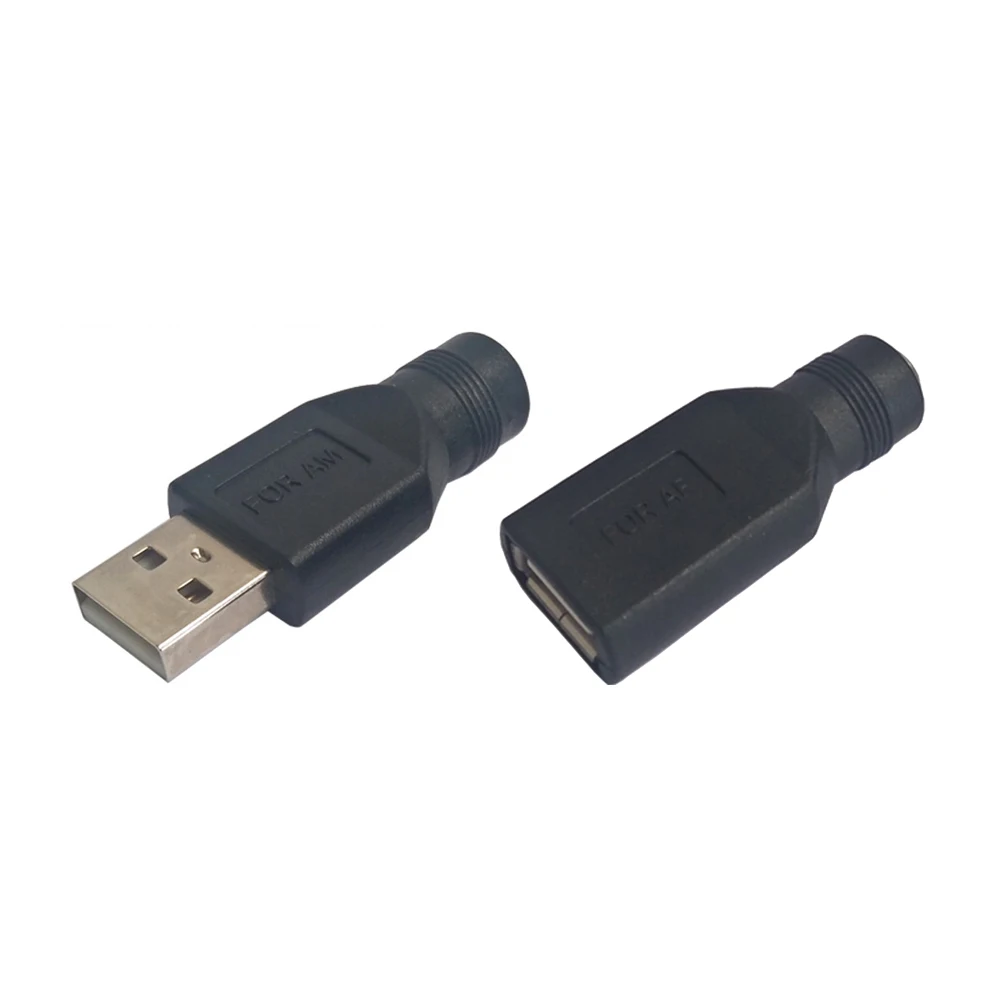 1 PC Black DC Female Jack To USB 2.0 Male/Female Plug 5V DC Power Plugs Adapter Laptop Connector Male/Female Power Adapter