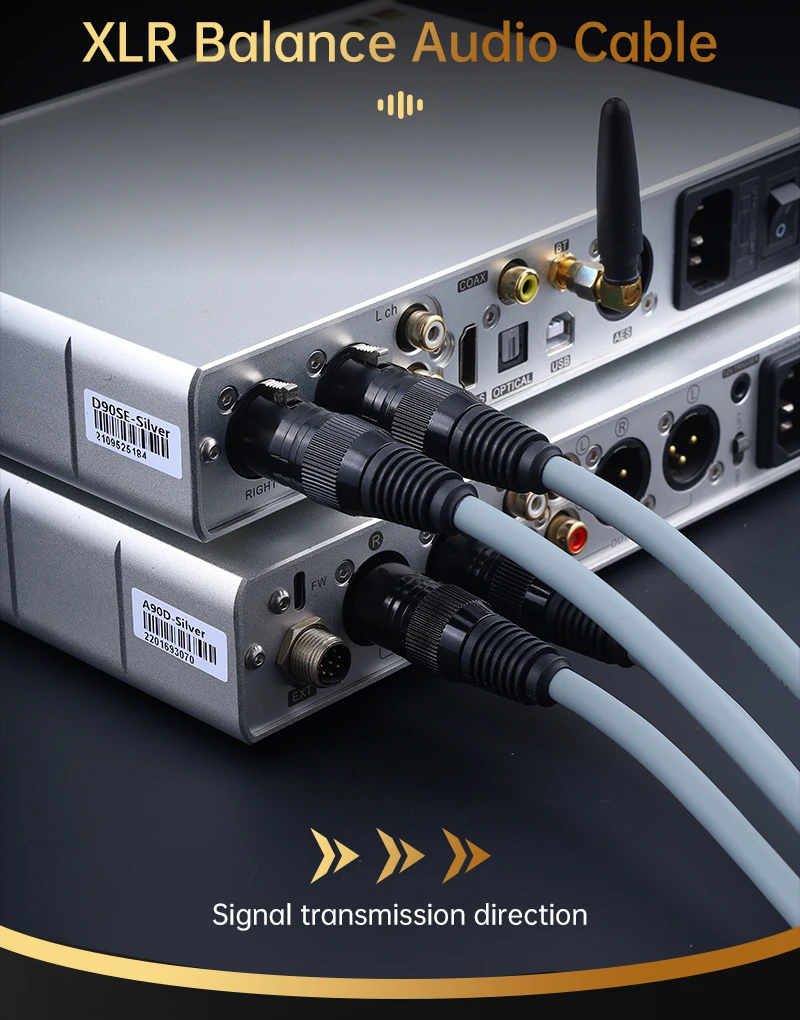 Serost Star HiFi Audio OFC-Balancekabel aus sauerstofffreiem Kupfer, XLR-Buchse auf Stecker für CD, DAC, DSP, Verstärker, Lautsprecher – Detail 2