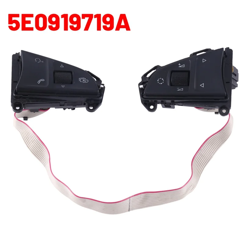 Rare Steering Wheel Multi-Function Buttons Cruise Control Switch 5E0919719A For Skoda Fabia Octavia 2013-2023