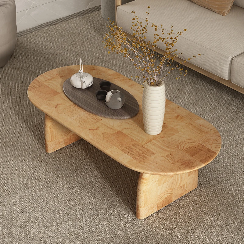 나무로 만든 소박한 커피 테이블 우아한 미학적 클래식 북유럽 커피 테이블 내구성 있는 귀여운 가구 거실 가구