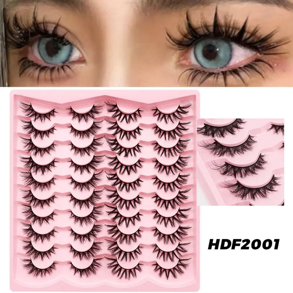 20 คู่ร้อนหนายาว 3D Mink ขนตาธรรมชาติ Handmade ขนตาปลอม Volume Eye Lashes เครื่องมือแต่งหน้า