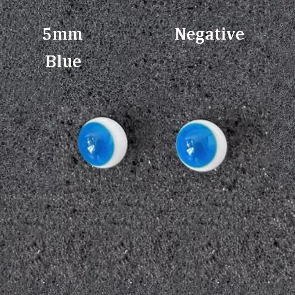 1pair 5mm/7mm Acrylic Fake Eyes Eyeballs with 3D Fitting Eyes 4 Colors DIY Doll Making Crafts Silicone Doll Simulation Eyeballs