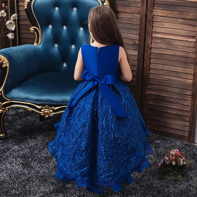 Four Seasons Children Clothing Girls Dresses Fashion Princess Dress for Girls Sleeveless Kids Flower Girl Dresses 3-13 Years