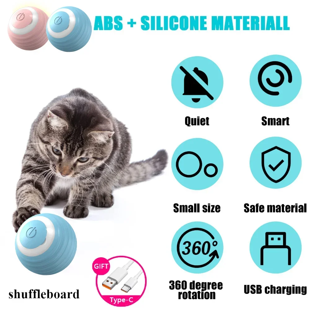 Cats Ball Cats Toys Charging Interactive Accessories Toy Automatic Function With Pet Toys. Supplies USB 360° Rotating Products