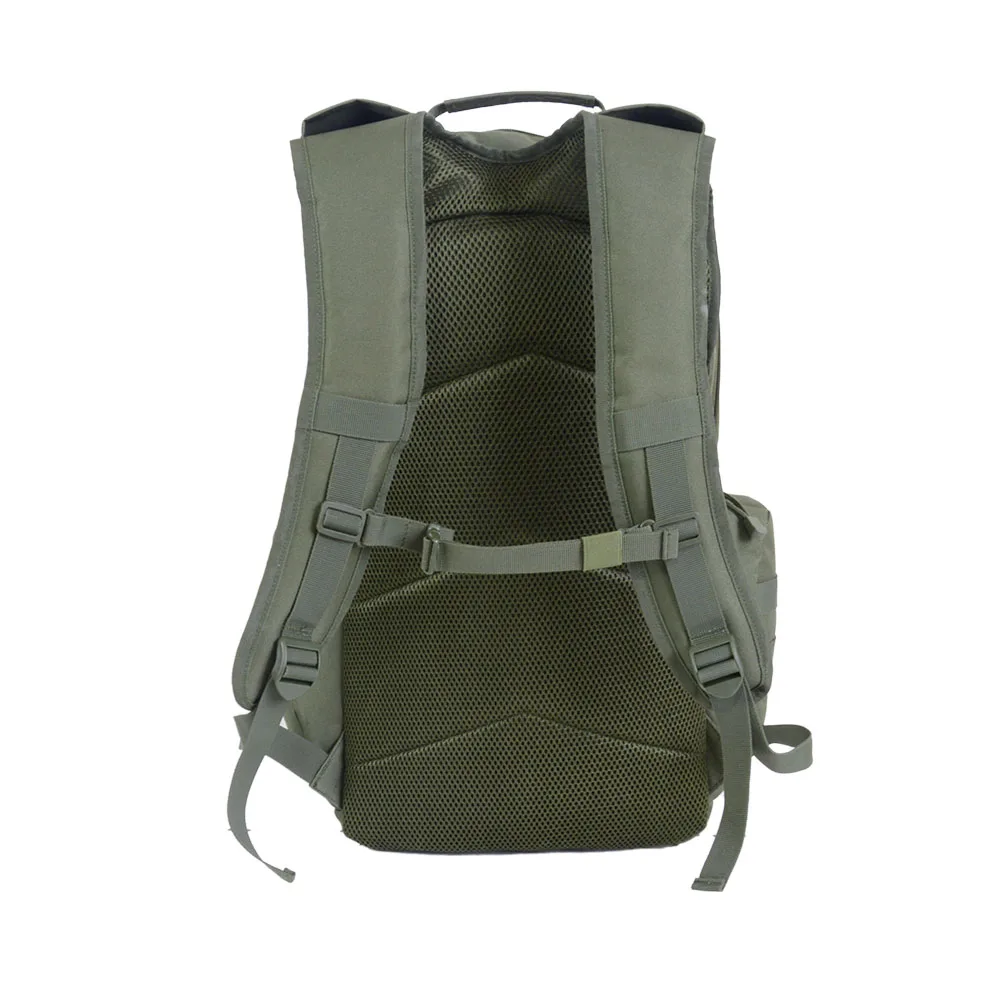 Mochila tática de tubarão plana camuflagem para homens, grande capacidade, ombro, camping, caminhadas, ao ar livre, 45L, novo