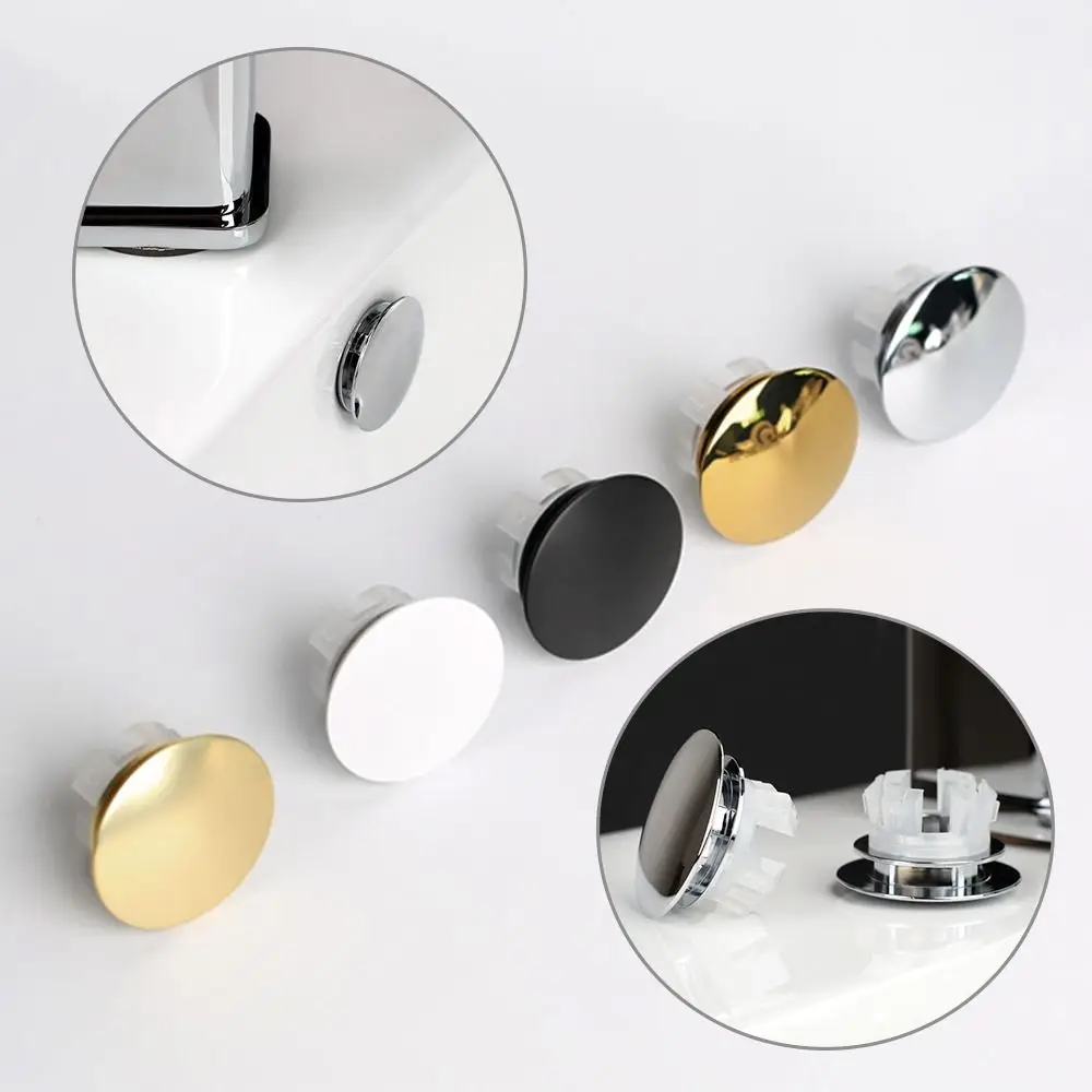 Round Sink Overflow Covers Copper double layer Wash Basin Overflow Ring Plug Replacement Sink Hole Cover Kitchen Bathroom