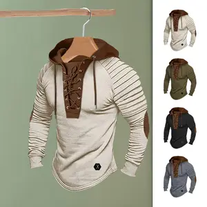 Lace up drawstring hoodie mens sale