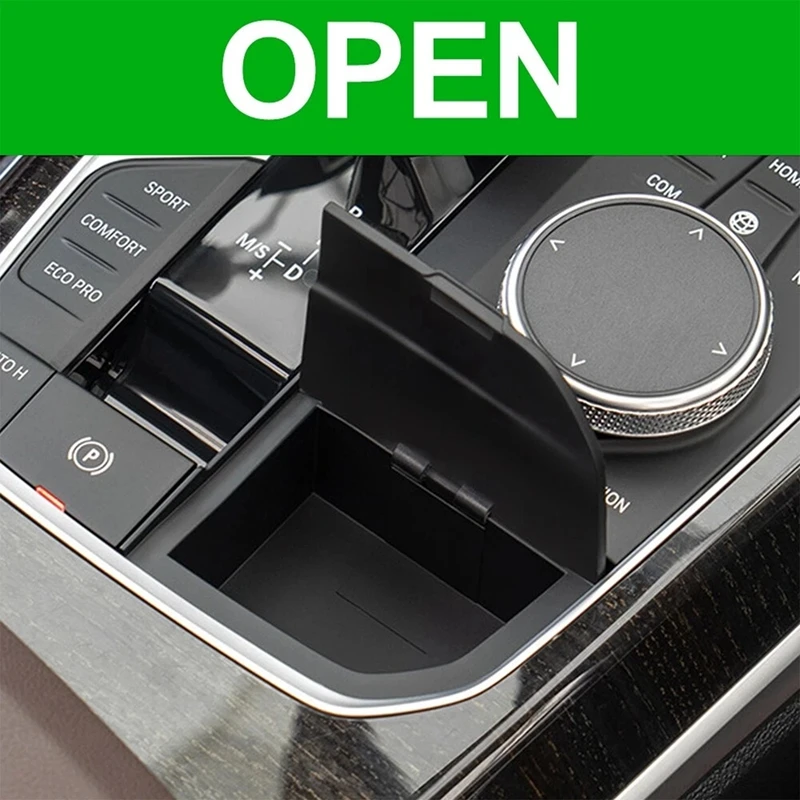 Super Sale Car Gear Storage Box for BMW F40 F44 X3 X4 X5 X6 X7 G20 G26 G01 G02 G05 G06 G07 LHD Carbon Fiber Pattern