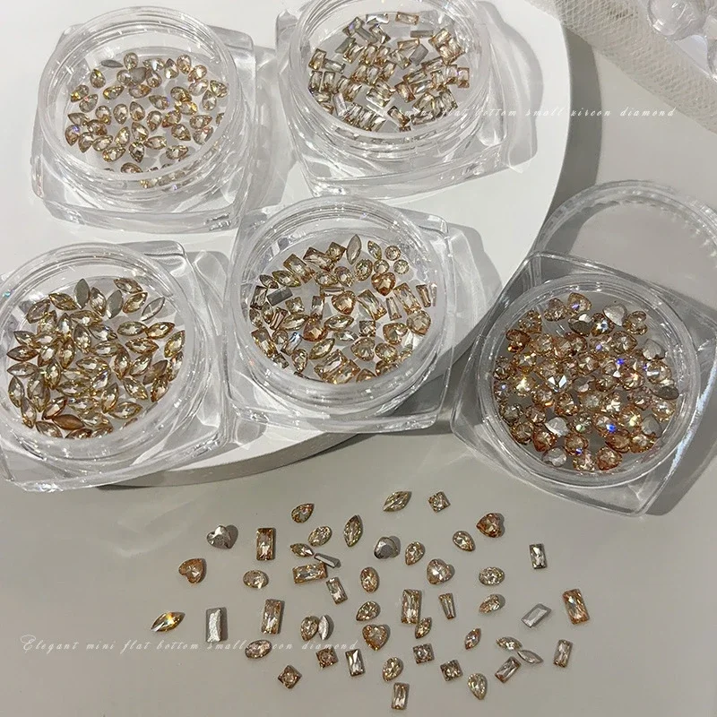 صغيرة مقلوب مسطحة القاع الراين الحصان العين قطرة الماء الحب على شكل الزركون مسمار الفن الديكور DIY بها بنفسك مانيكير أداة التبعي #2