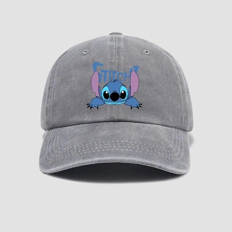 Disney Stitch cappello Casual Kawaii Anime figure berretti da Baseball Snapback traspirante cappelli da sole berretto con visiera regolabile regali