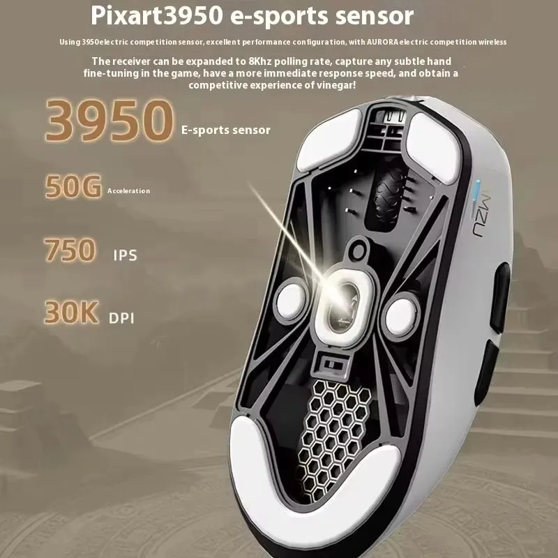 LAMZU Maya X 8K Wireless Mouse Type-C Lightweight PAW3950 Nordic