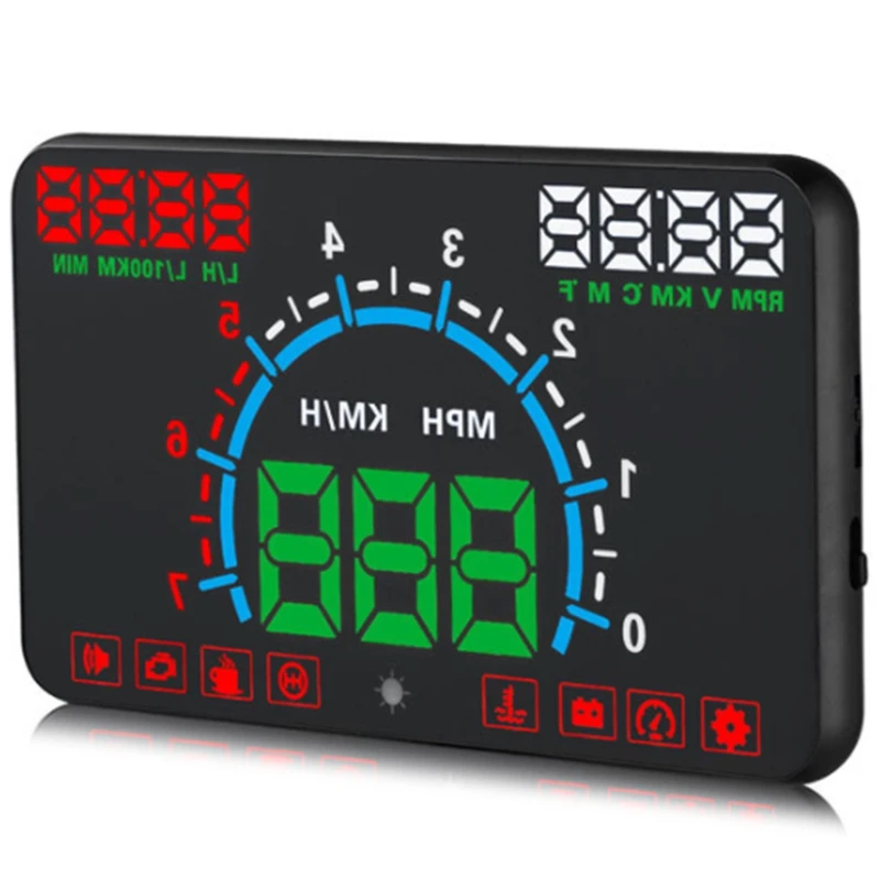 Car Monitor E350 HUD Car Head Up Display Screen Plug And Play Overspeed Alarm Fuel Consumption Display Hud Projector