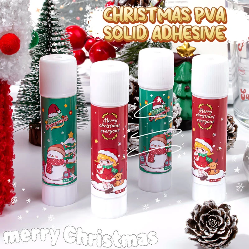 Cartoon Cute Christmas Solid Glues Sticks All Purpose Glue Sticks School Glues Sticks Kids Craft Project Solid Glues Gifts