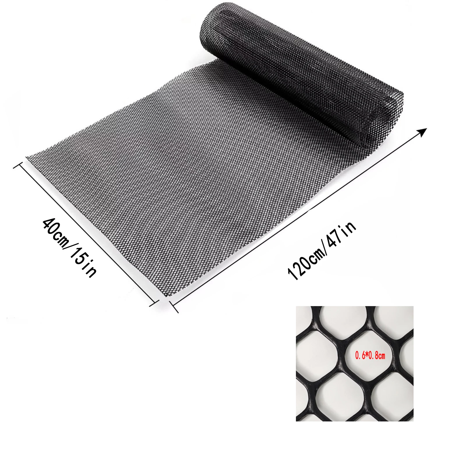 

120cm 3D ABS Plastic Vent Tuning Grill Mesh Spoiler Black Car Racing Honeycomb Bumper Universal Auto Exterior Accessories