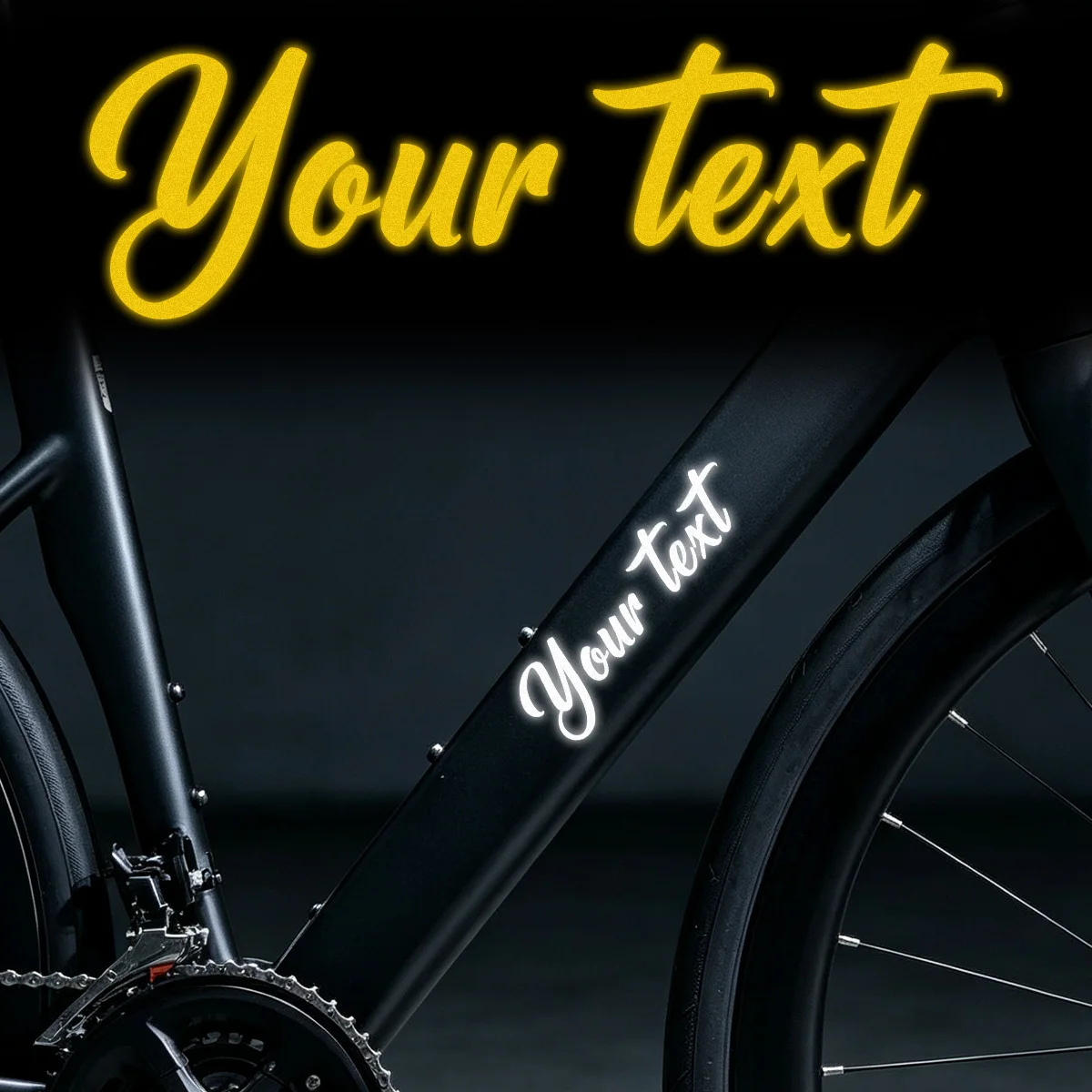 Bike Stickers Custom Text Name Personalized Bicycle Frames Self Adhesive Removable Waterproof Premium Vinyl Cycling Decor Decals