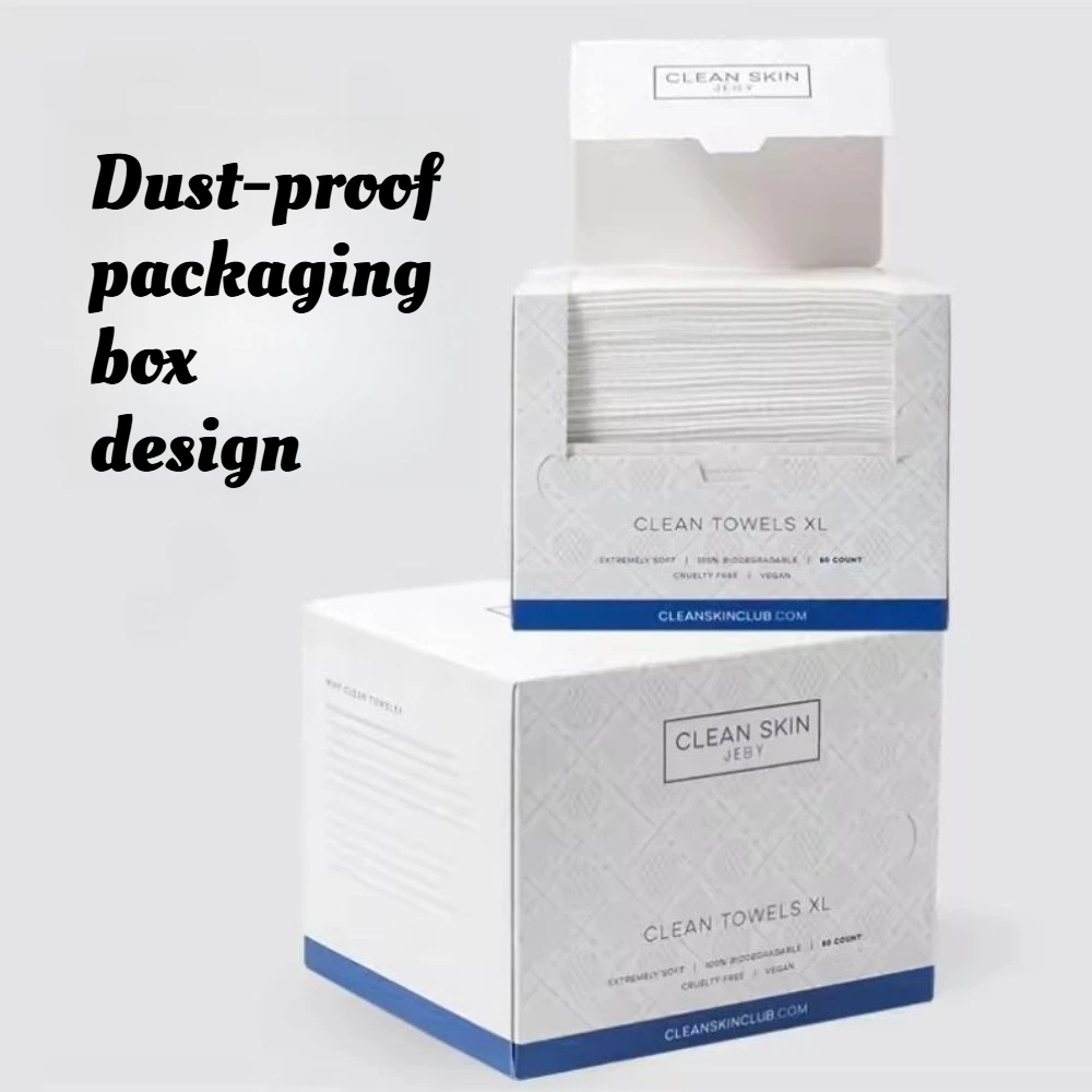 

50 шт./кор., полотенца для чистки лица, утолщенное полотенце для лица большого размера, подходит для любой кожи, одноразовые салфетки для лица для снятия макияжа