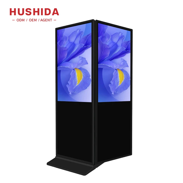 HUSHIDA Indoor Retail Store LCD Display Double Side Digital LCD Display Signage 55 Inch Shop Mall LCD Display