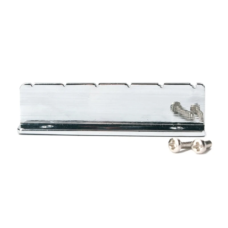Quick Install 6 Strings Guitar Metal Slotted Nut Guitar Pillow Bridge Nut Electric Guitar Accessories Saddles Bridge Part