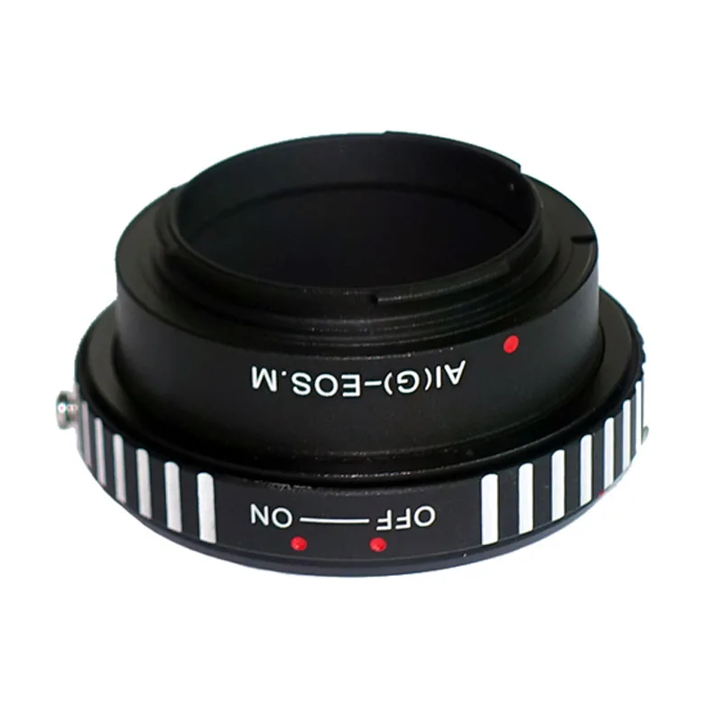 AiG-EOSM Aperture control Adapter For Nikon F Mount G AF-S Lens to Canon EF-M Eos M M2 M3 M5 M6 M10 M100 M50 Camera