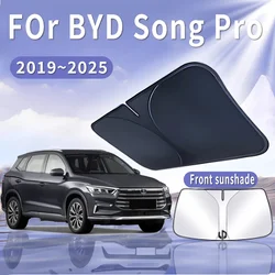 Car Sun Visor For BYD Song Pro SA2 2019~2025 Front Windshield Sunshade Heat Insulation Summer Cooling Auto Accessories Foldable