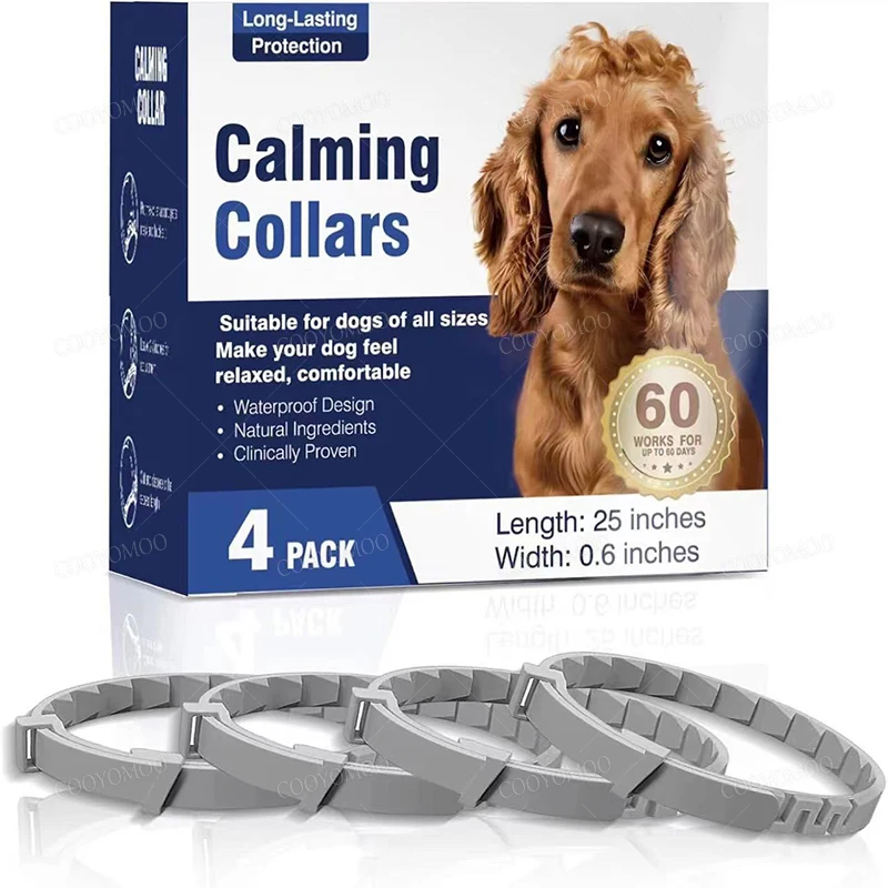 3/4 Pc Dogs Calming Pheromone Collars Pets Relieve Anxiety Adjustable Comfortable Collar For Puppy Kitten Large Dog Accessories