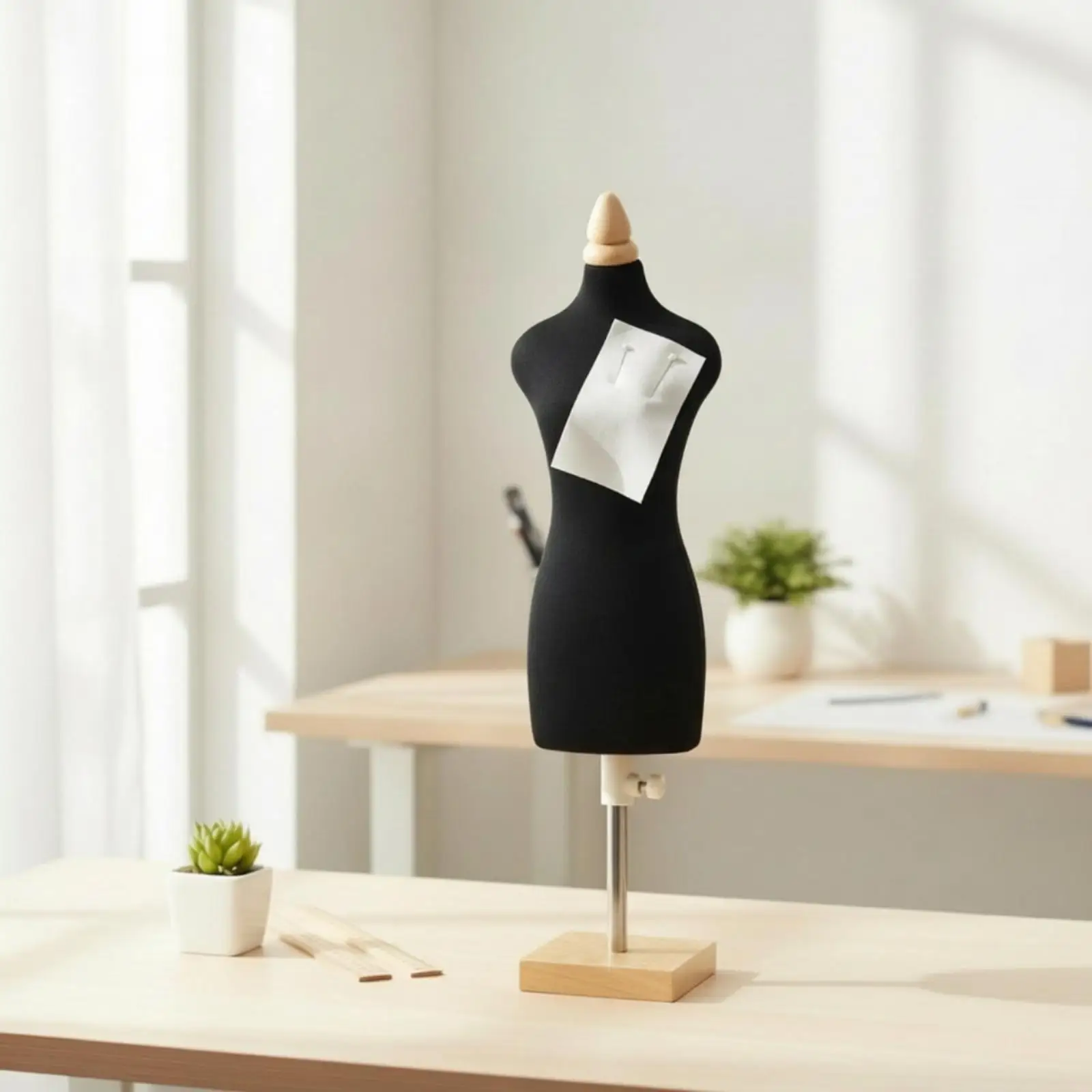 Pinnable Small Dress Form Mannequin with Stand Sewing Dummy Adjustable Height for Garment Fitting Display Studio Decor Workspace