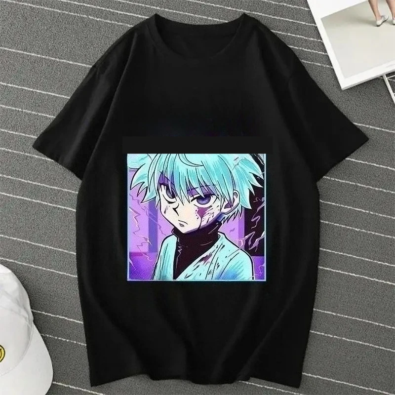 

Периферийная футболка с короткими рукавами в японском стиле аниме, летние повседневные модные футболки с принтом манги, винтажные хлопковые дышащие топы