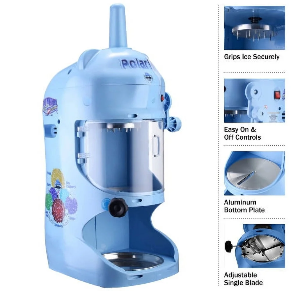Hochleistungs-Eisrasierer, 250 W, Schneekegelmaschine, einfache Bedienung, Schlushies und gefrorene Desserts zu Hause