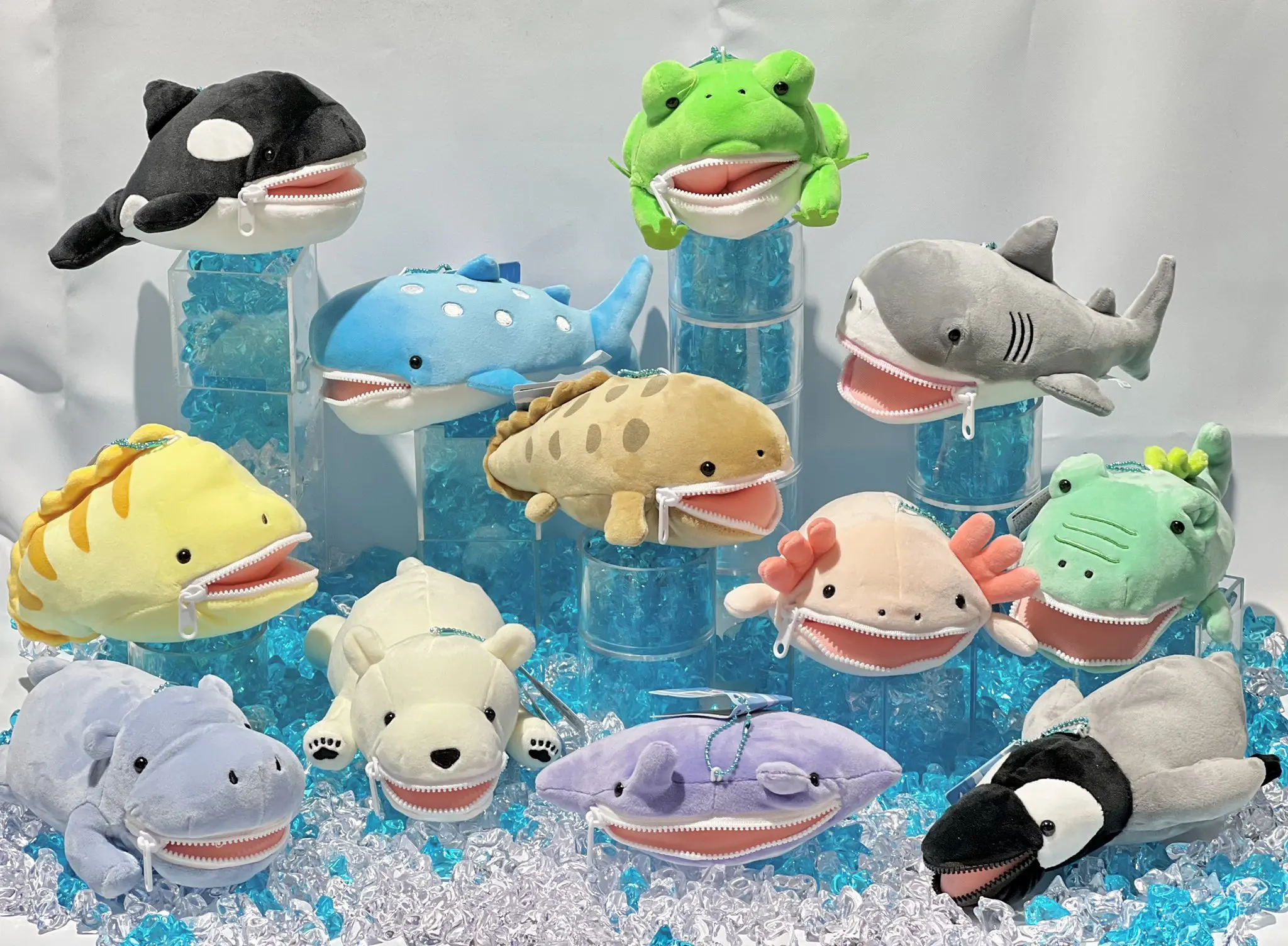 【Preventa de mayo de 2023】 ¡Viene un lindo Chuck kawaii de 18 cm en tu boca! Acuario ballena tiburón axolotl cocodrilo juguetes de peluche muñecos de peluche