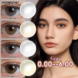 (0.00~-6.00) MAGISTER 14.00mm Queen Colored Contacts Lens With Diopters Iris Imitation Natural Contact Lens With Degree 6 Months