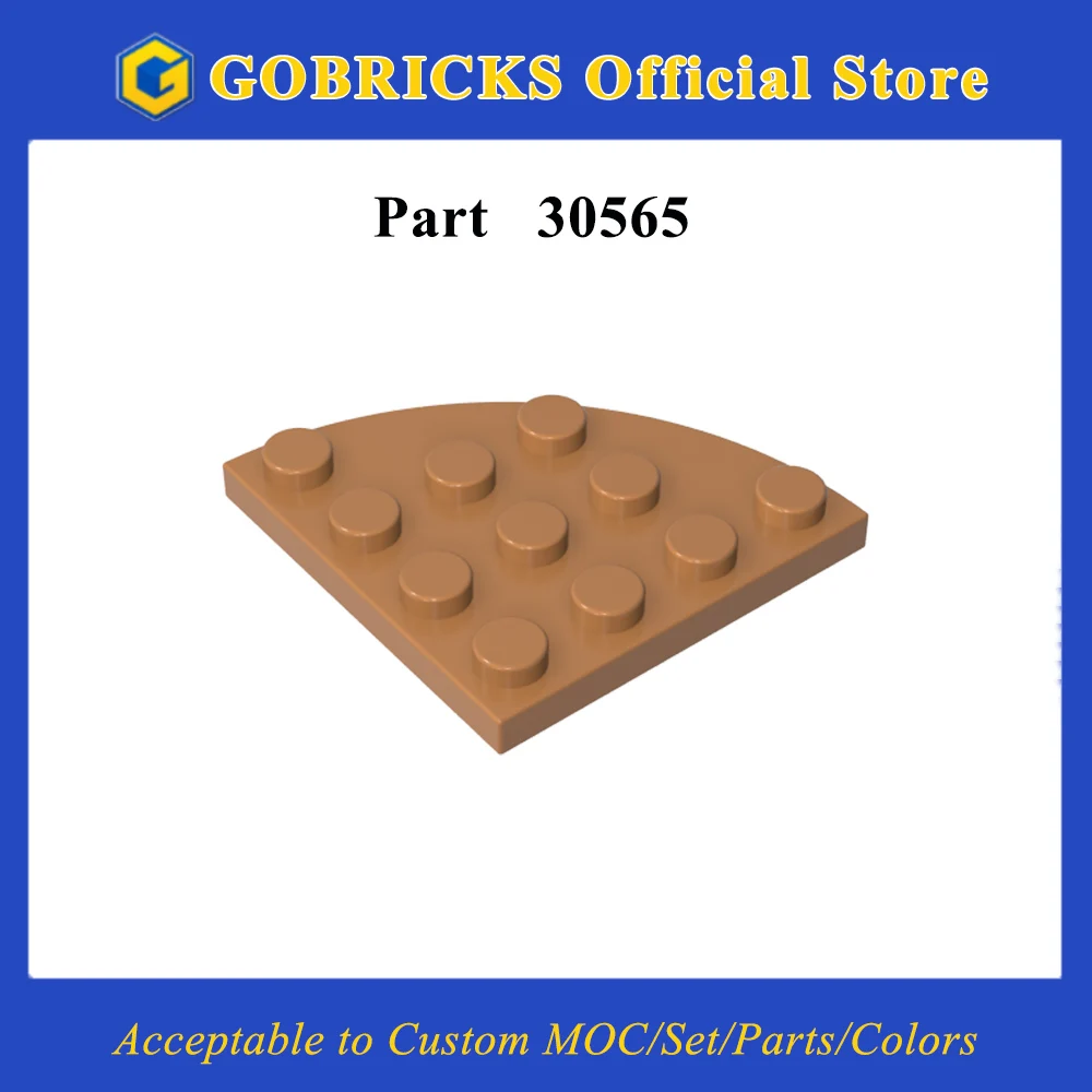 

Gobricks 1 шт. MOC пластина круглый угол 4x4 кирпичи совместимы с моделью 30565 строительные блоки детали детская сборка игрушки-головоломки