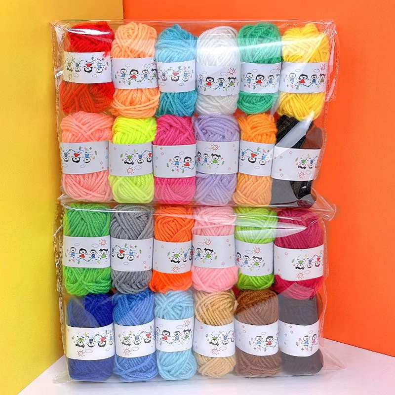 (Sommer4) 12 Stück weiche, warme DIY-Baumwollwolle, weiches Garn, feine Qualität, Handstrickgarn für handgefertigtes Strick- und Häkelgarn