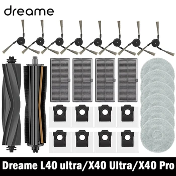 Dreame L40 ultra / X40 Ultra Robotstofzuiger Accessoires Stofzakken Mop Hoofdzijborstels Doeken HEPA-filters Reserveonderdelen