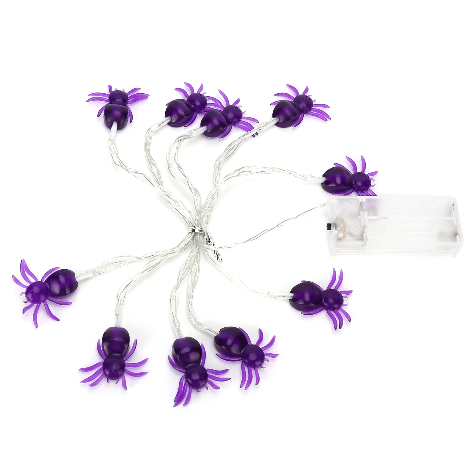 

Лампочки в виде паука, огни на Хэллоуин, 10 светодиодных фонарей для украшения помещения, украшение для фестиваля, вечеринки, украшения для наружного украшения