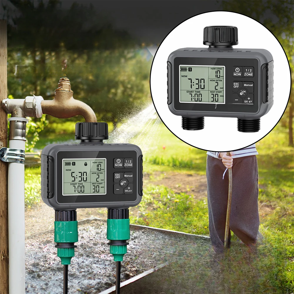 Automatic Sprinkler Garden Faucet Timer For Garden For Outdoor Irrigation Battery Compartment Seal Upgraded Inlet And Outlet
